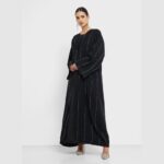 Black Abaya with Sheila - Image 5