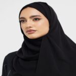 Black Abaya with Sheila - Image 4