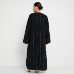 Black Abaya with Sheila - Image 2