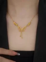 Elegant Gold Butterfly Pendant Necklace - Image 6