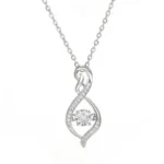 Geometric Design Necklace Movable Round