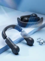 Portable Mini Neck Fan Portable Bladeless Fan USB Rechargeable Leafless Hanging Fans Air Cooler Cooling Wearable Neckband Fans - Image 7