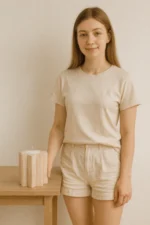 Rustic Wooden Tealight Candle Holder - Image 4